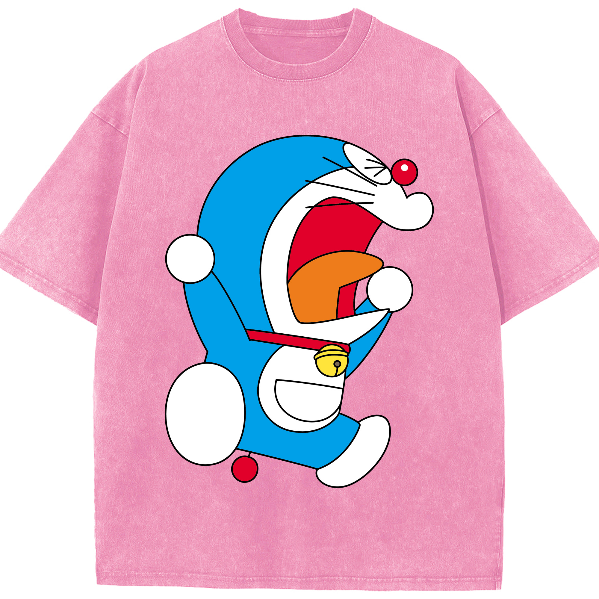 （画像用） ドラえもん Doraemon 綿100% ヴィンテージ風 半袖Tシャツ（フロントプリント）